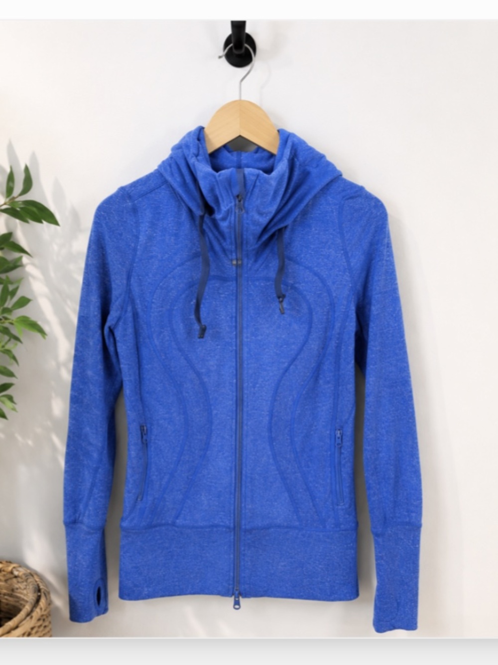 Lululemon Define Style - Blue Heathered Hooded Zip Jacket